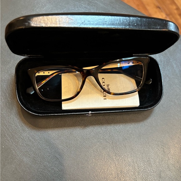 Coach Buckle HC6114 5501 Womens Brown dark tortoise Cats Eye glasses 51/16 - Picture 1 of 8